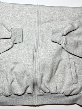 Blogilates Grey Fleece Lined Zip Up Cropped‎ Hoodie Women’s 1X Cozy Activewear